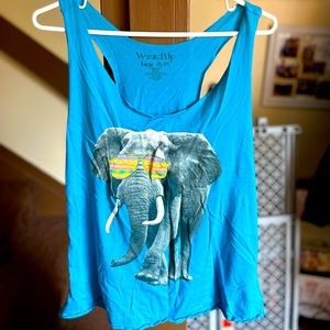 L blue elephant tank